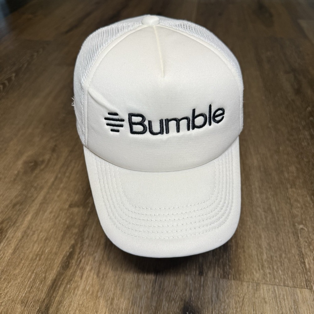 Bumble Dating App Snapback Hat White Black Mesh Trucker Cap Party Beer College